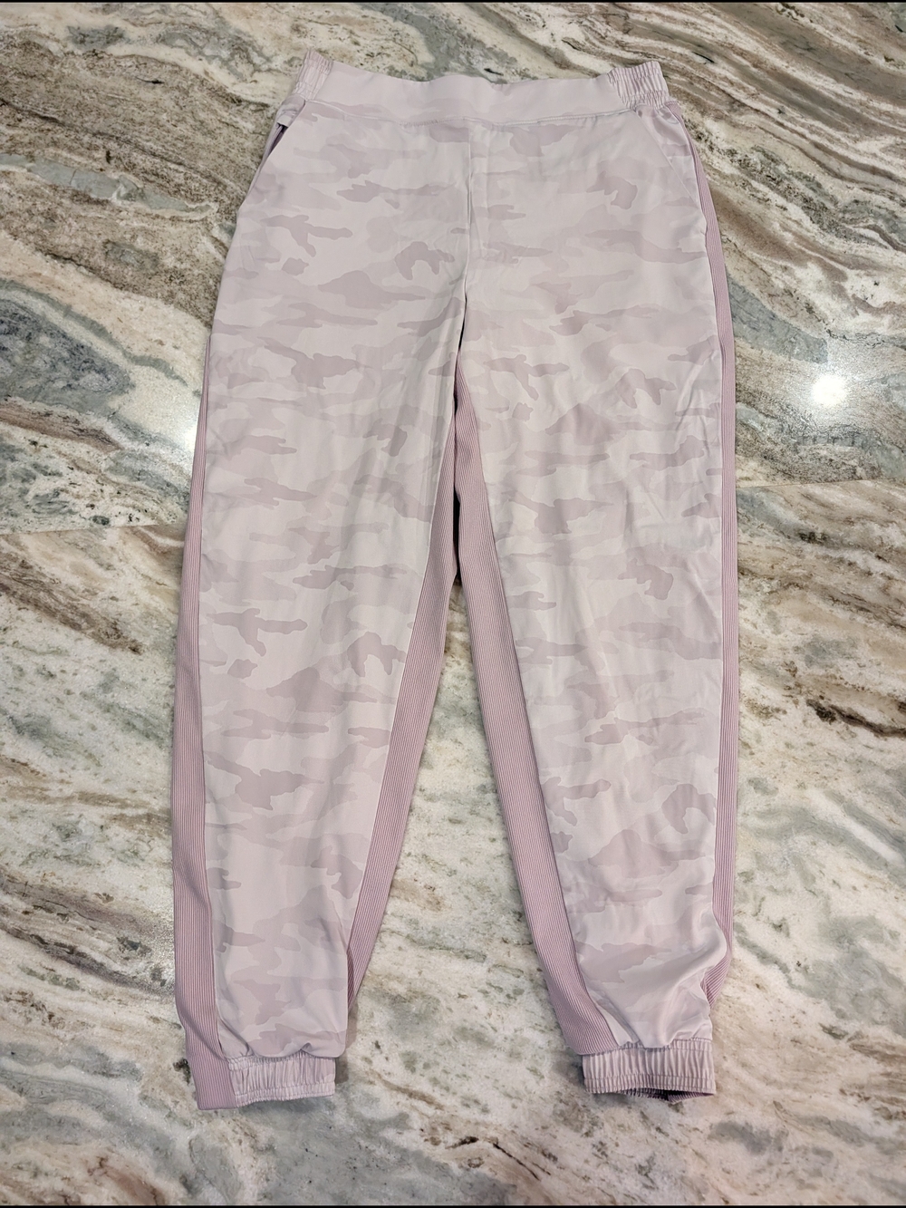 Athleta Pale Pink Camo Jogger Pants